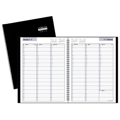 2018 AT-A-GLANCE® DayMinder® Weekly Appointment Book/Planner, 8 x 10-7/8, Black Hard Cover (G520H-00-18)