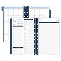 2018 Franklin Covey® Monticello Two Page Per Day Planner Refill, Loose-Leaf, 5-1/2 x 8-1/2, White/Blue (36229-18)