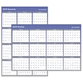 2018 AT-A-GLANCE® Vertical/Horizontal Erasable Yearly Wall Calendar, Reversible, 48 x 32, Blue (A1152-18)