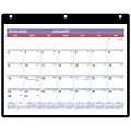 2018 AT-A-GLANCE® Monthly Desk Pad / Wall Calendar w/Clear Cover and Vinyl Holder, Jan 2018 - Dec 2018, 11x 8-1/4 (SK8-00-18)