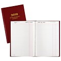 2018 AT-A-GLANCE® Standard Daily Diary/Address Book, 7-11/16 x 12-1/8, Red (SD377-13-18)