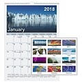 2018 AT-A-GLANCE® Nature Monthly Wall Calendar, 12 Months, January Start, 12 x 17, Wirebound (DMW403-28-18)