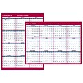 2018 AT-A-GLANCE® Yearly Wall Calendar, 2-Sided Compact Vertical / Horizontal Erasable, 12 x 15-11/16 (PM330B-28-18)