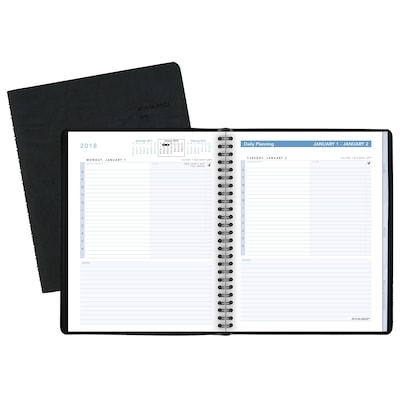 2018 AT-A-GLANCE® The Action Planner® Daily Appointment Book/Planner, 6 5/8 x 8-3/4, Black (70-EP03-05-18)