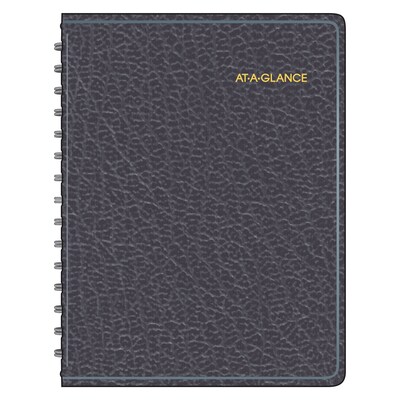 AT-A-GLANCE Four-Person Group 8.5 x 10.875 Daily Appointment Book, Black (803100518)