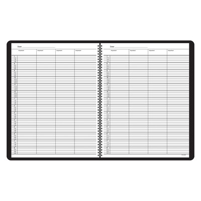 AT-A-GLANCE Four-Person Group 10.875" x 8.5" Daily Appointment Book, Faux Leather Cover, Black (80-310-05)