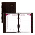 2018 Brownline® 8 x 5 CoilPro™ Hard Cover Daily Appointment Book / Planner, Black (CB634C.BLK)