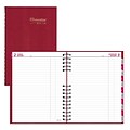 2018 Brownline® 10-1/8 x 7-7/8 CoilPro™ Hard Cover Daily Planner, Red (C550C.RED)