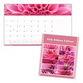 2018 Brownline® 17-3/4 x 10-7/8 Pink Ribbon Monthly Desk Pad Calendar, Pink (C1822PNK)