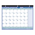 2018 Brownline® 11 x 8-1/2 Monthly Desk Pad Calendar, Blue and White (C181721)