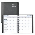 2018 Blueline® 9-1/4 x 7-1/4 Net Zero Carbon™ Monthly Planner, 14 Months, Soft Cover, Black (C830.81T)
