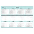 2018 Blue Sky 36 x 24 Yearly Dry Erase Wall Calendar, Picadilly (100031)