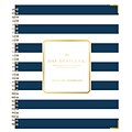 2018 Day Designer for Blue Sky 8 x 10 Weekly/Monthly Hardcover Planner, Navy Stripe (103625)
