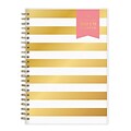 2018 Day Designer for Blue Sky 5.875 x 8.625 Weekly/Monthly Planner Notes, Gold Stripe (103624)