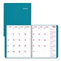2018 Brownline® 11 x 8-1/2 DuraFlex Monthly Planner, 14 Months, Durable Poly, Aqua (CB1262V.AA)