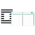 2018 Day Designer for Blue Sky 8 x 10 Monthly Planner, Black Stripe (103271)
