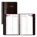 2018 Brownline® 8 x 5 Daily Appointment Book, Soft Lizard-Like Cover, Black (CB800.BLK)
