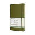 Moleskine 2018 Large Hard Weekly Notebook, Elm Green, 12 Months, 5 x 8 (855730)