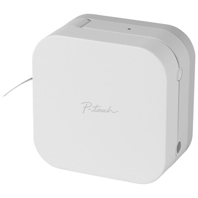 P-Touch® CUBE Smartphone Dedicated Label Maker with Bluetooth Wireless Technology, White