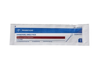 Medline Povidone Iodine Swabsticks, 50/Box