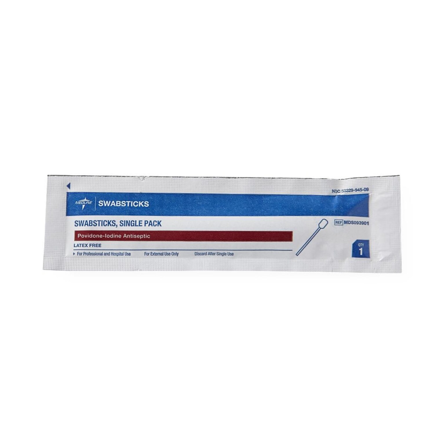 Medline Povidone Iodine Swabsticks, 50/Box