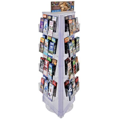 Azar Displays Plastic Pocket Wall File, Vertical, Freestanding, Clear (700640-CLR)