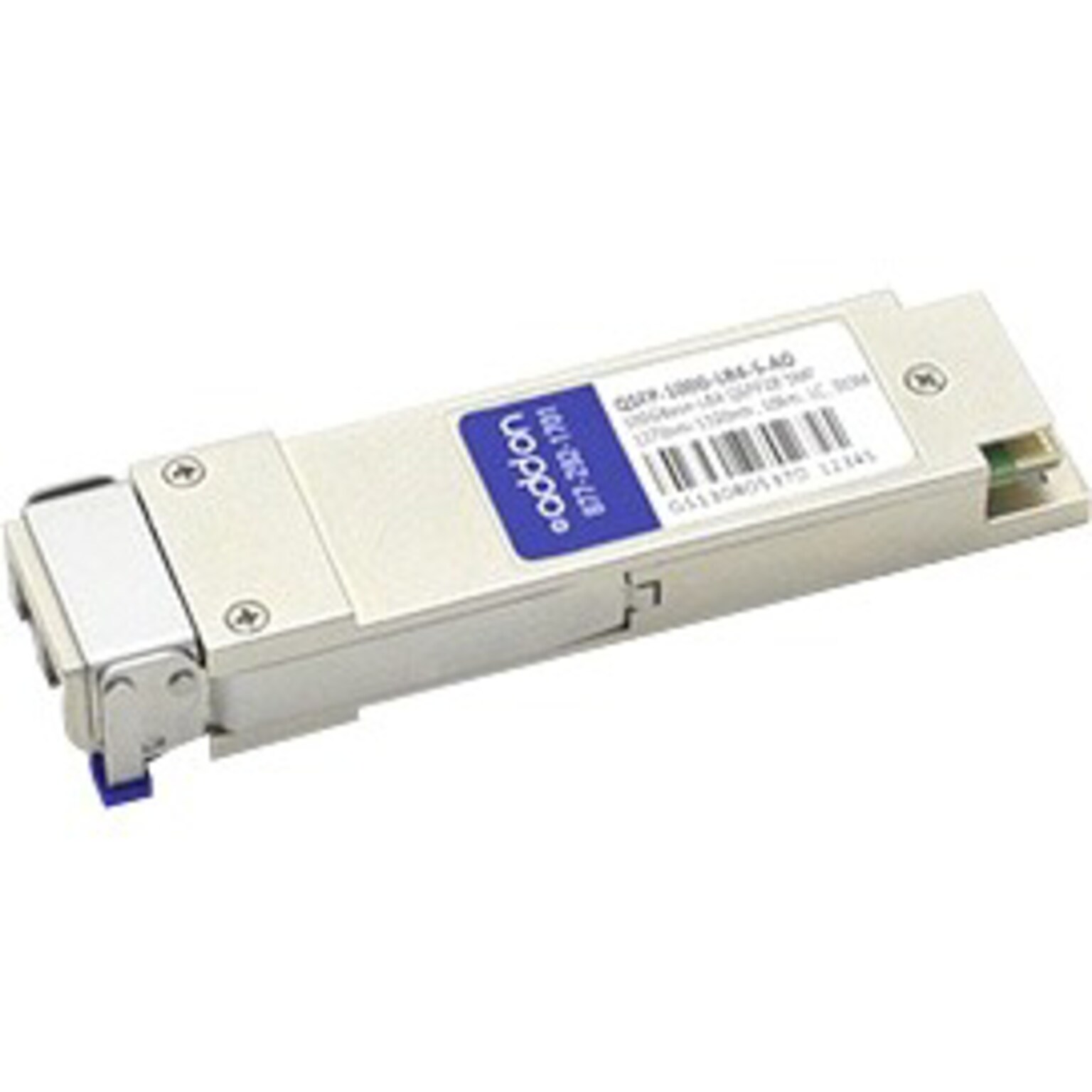 AddOn Cisco QSFP-100G-LR4-S Compatible 100GBase-LR4 QSFP28 Transceiver (SMF, 1270nm to 1330nm, 10km, LC, DOM)