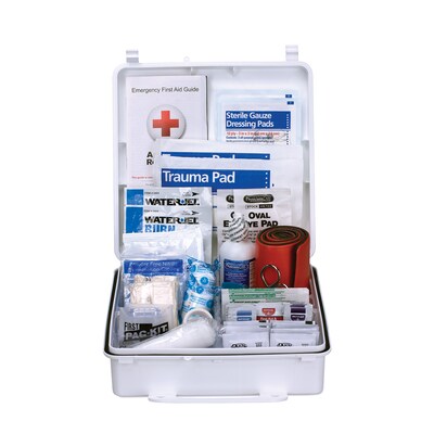 First Aid Only Plastic First Aid Kit, ANSI 2015 Class B, 50 People, 199 Pieces (90566)
