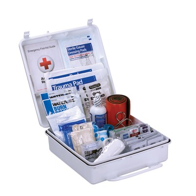 First Aid Only Plastic First Aid Kit, ANSI 2015 Class B, 50 People, 199 Pieces (90566)