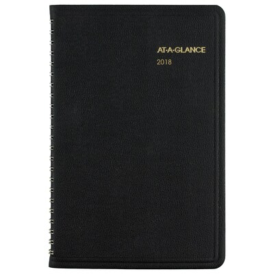 2018 AT-A-GLANCE® 4 7/8 x 8 Weekly Appointment Book/Planner, 12 Months January Start Black (70-075-05-18)