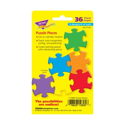 Trend Enterprises Mini Accents, Puzzle Pieces, 36/Pack, 6 Pk/Bundle (T10805)