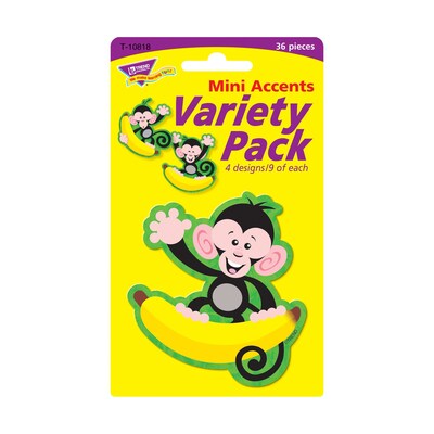 Trend® Mini Accents® Variety Packs, Monkeys and Bananas