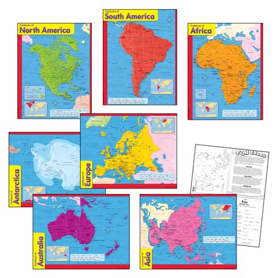 Trend® Learning Chart Combo Packs, Continents