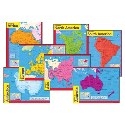 Trend® Learning Chart Combo Packs, Continents