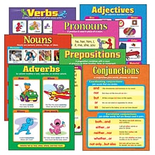 Trend Enterprises Seven Parts of Speech Learning Charts, 22 x 17, 7 Charts/Set (T-38932)