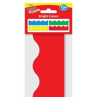 Trend Solid Terrific Trimmers Variety Pack, 2 1/4" x 39", 4 Assorted Colors, 48 Borders/Pk