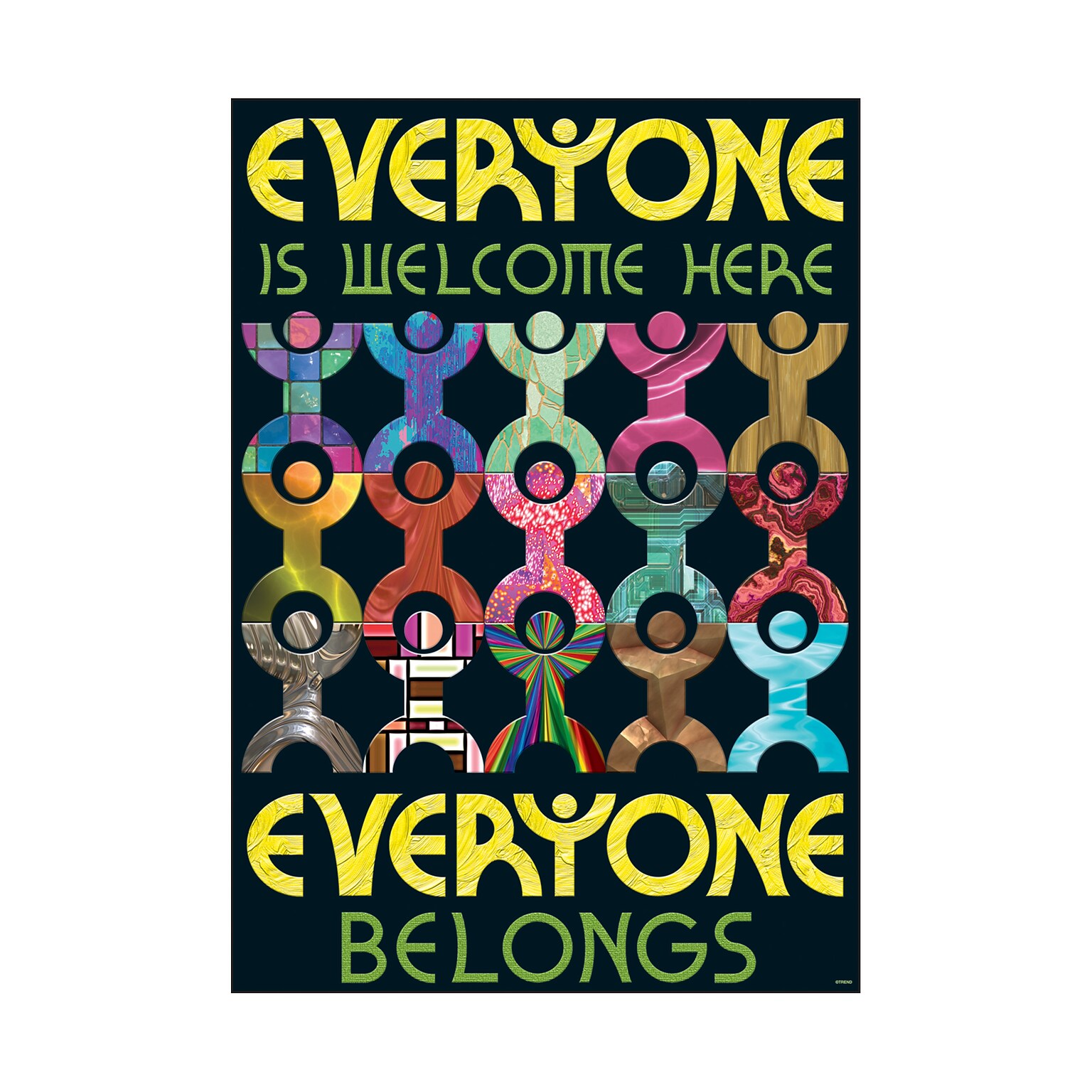 Trend Enterprises ARGUS Poster, Everyone Is Welcome Here, Everyone Belongs, 8/Bundle (T-A67341)