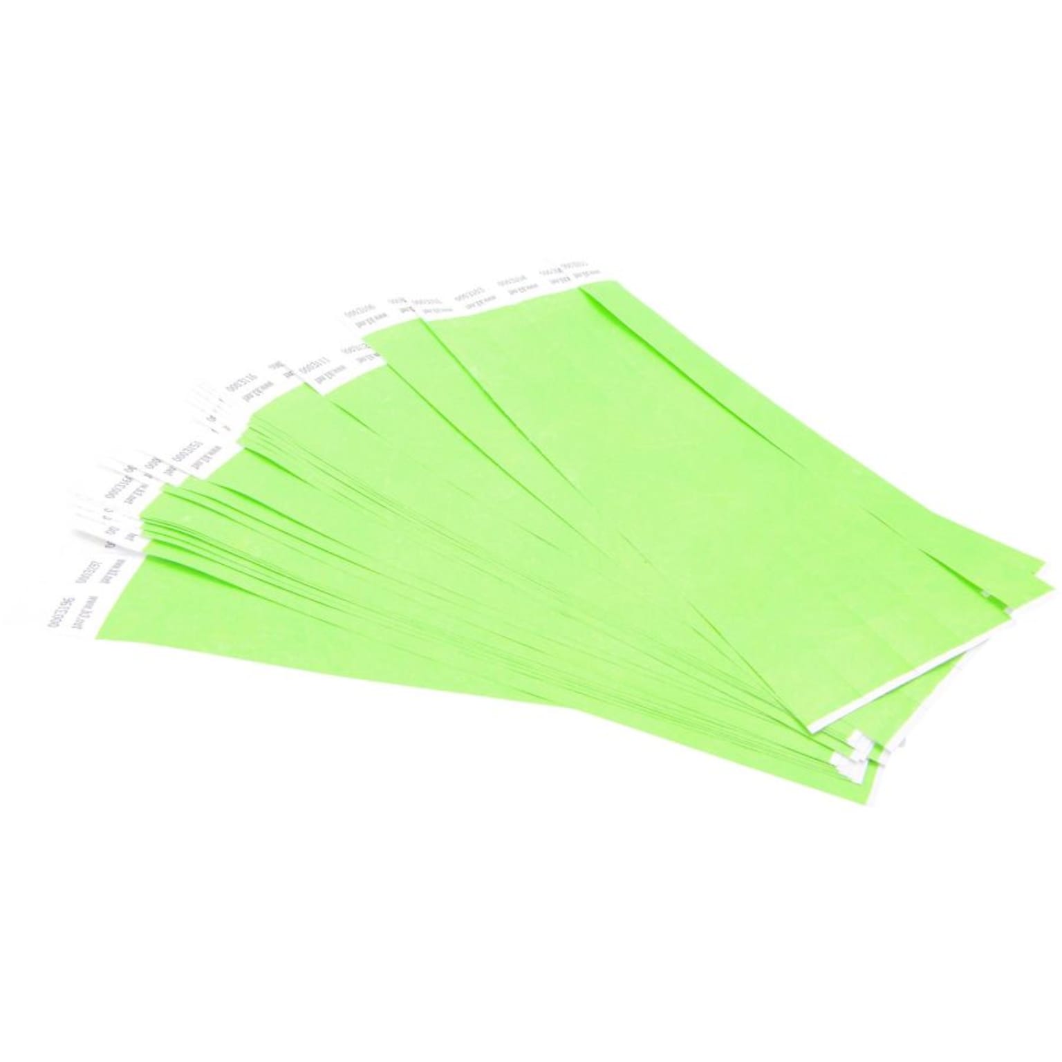 Baumgartens Security Tear-Resistant Crowd Control Wristbands, Green, 100/Pack (85060)