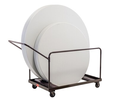 National Public Seating Vertical Storage Folding Table Dolly, 1100 lb. Capacity, Brown (DY-60R)