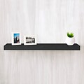 Way Basics 35.4W x 2H Floating Wall Shelf made from zBoard Eco Reycled Paperboard, Black