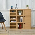 Way Basics 37.8H 9 Cubby Connect Cube System Modern Modular Eco Storage Bookcase, Natural Wood Grain (C-9CUBE-NL)