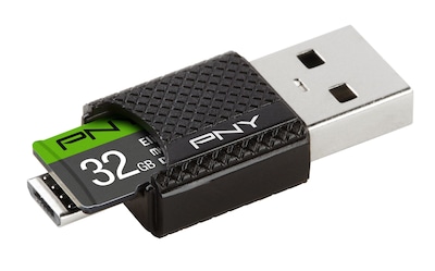 PNY Elite P-OTGCR32GMSC3-GE 32GB microSD + OTG Reader