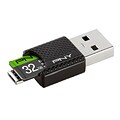 PNY Elite P-OTGCR32GMSC3-GE 32GB microSD + OTG Reader