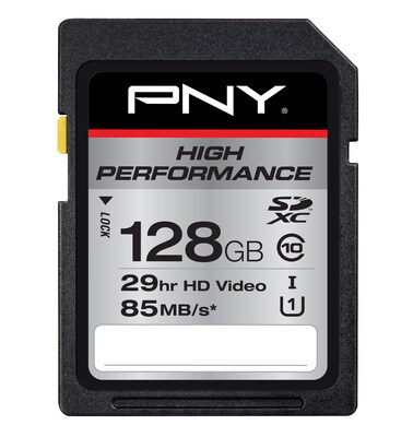 PNY P-SDXC128U185-G 128GB High Performance Class 10 UHS1, U1 SD Flash Card