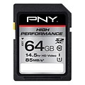 PNY P-SDXC64GU185-G 64GB High Performance Class 10 UHS1, U1 SD Flash Card
