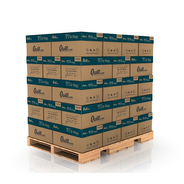 Quill Brand® 8.5 x 11 Copy Paper 20 lbs., 92 Brightness, 40 Cartons/Pallet, 1-5 Pallets (720222)