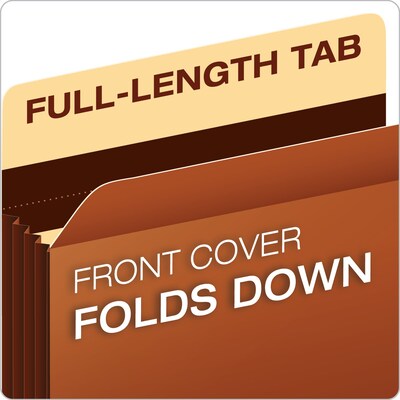 Pendaflex Recycled Heavy Duty File Folder, Straight Cut, Letter Size, Brown, 5/Box (15444HD)