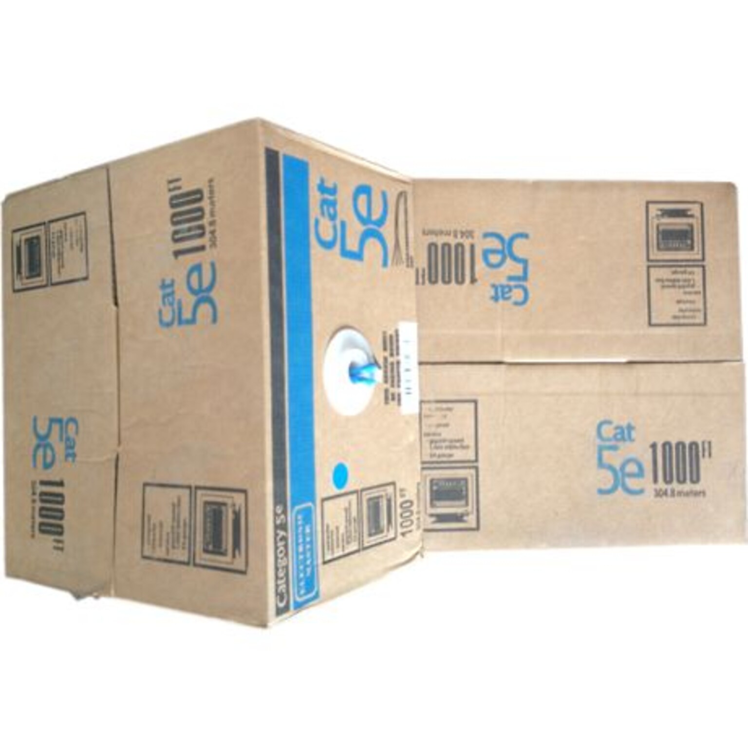 4XEM 1000FT Cat5e UTP Network Patch Cable Roll (Blue)