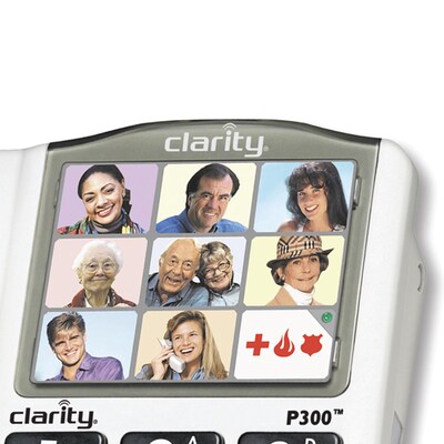 Clarity P300 Amplified Corded Photo Phone, White (CLAP300)