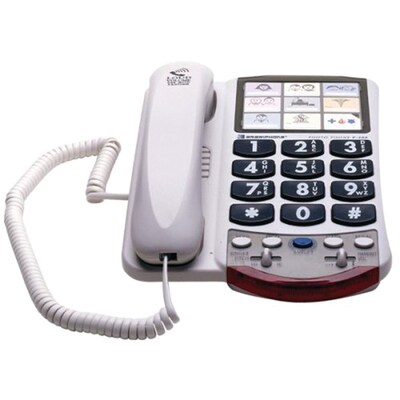 Clarity P300 Amplified Corded Photo Phone, White (CLAP300)